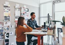Doug and Becca at the computer