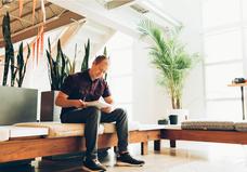 Tyler looking at papers